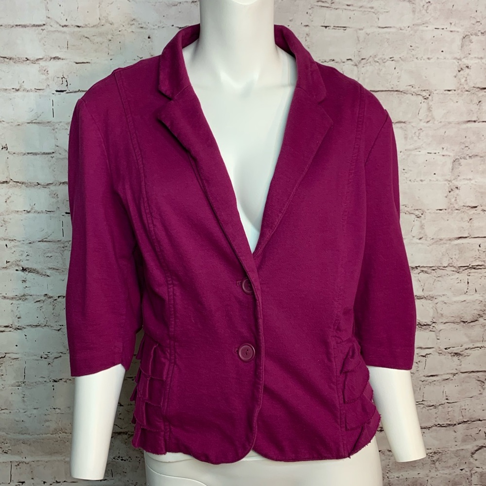 Ruffled Raspberry Purple ELLE Soft Jacket XLarge